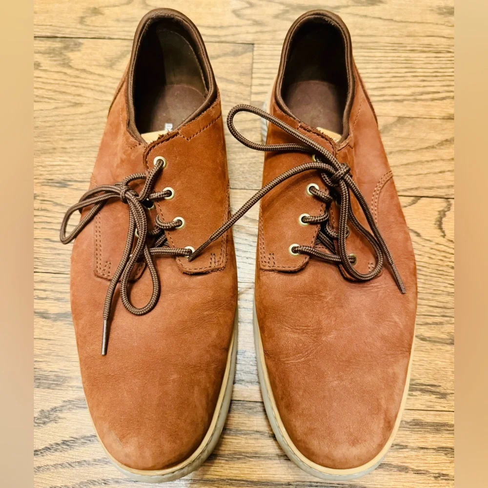 Timberland A1TSH Brown Leather Oxfords Mens 10 AeroCore